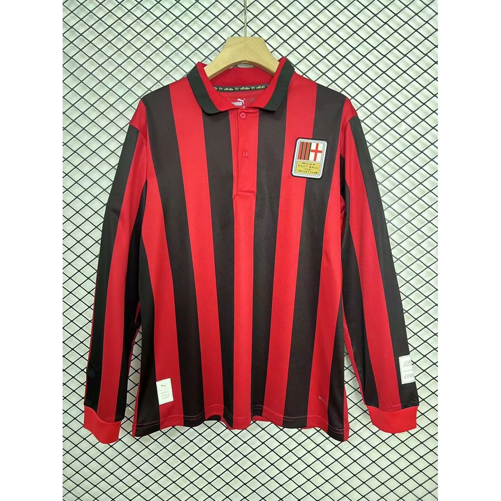24-25ac Milan 125th Anniversary Limited Edition Football Top with Button Version