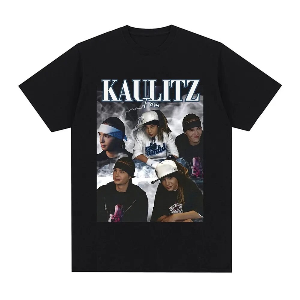Rock Band Tokio Hotel Tom Kaulitz Graphic T Shirt Men Clothes Hip Hop Punk Gothic T-shirt Cotton Oversized Short Sleeve