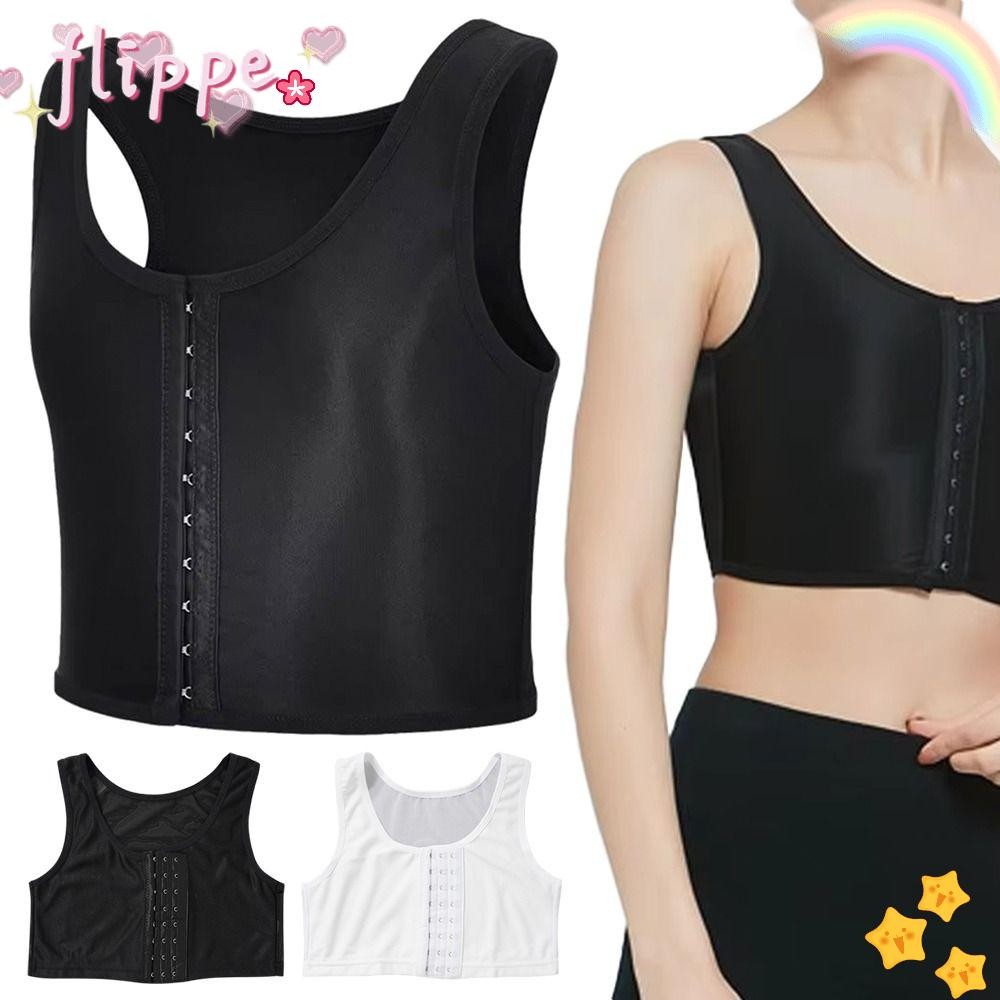 Flippe 1 ชิ้น Chest Shaper, ชุดชั้นในเลสเบี้ยนทอมเสื้อกล้ามรัดตัว,ทนทาน Trans เลสเบี้ยน M-3XL เสื้อกั๊กแบนเต้านม Binder