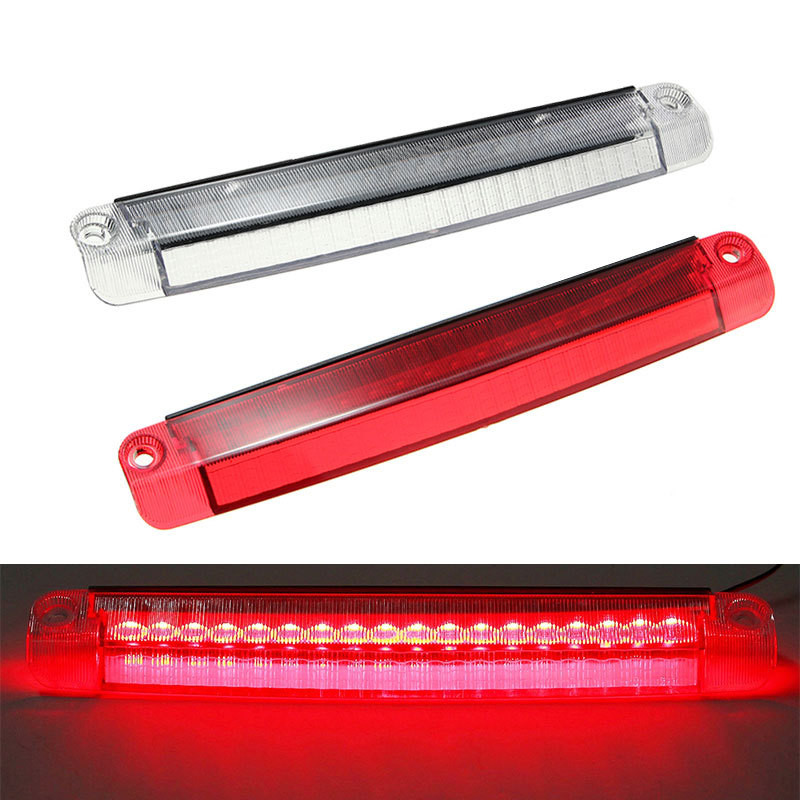 Unversal 12V รถด้านหลังหางสามเบรคหยุดย้อนกลับไฟ 18 LED สีแดง High Mount Stop Light 30 ซม.ไฟท้ายด้านหลัง