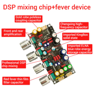 PCBFUN ZK AMP ปรีไมค์คาราโอเกะ แอมป์จิ๋วคาราโอเกะ ปรีไมค์แอมจิ๋ว ไมค์โครโฟน พรีเอฟเฟคบอร์ด DSP