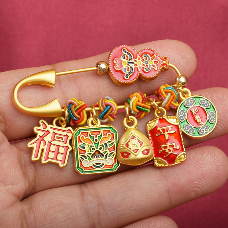 เข็มกลัดสไตล์จีน Baby Shocking Pin จี้เด็กหญิงตั้งครรภ์ทารก