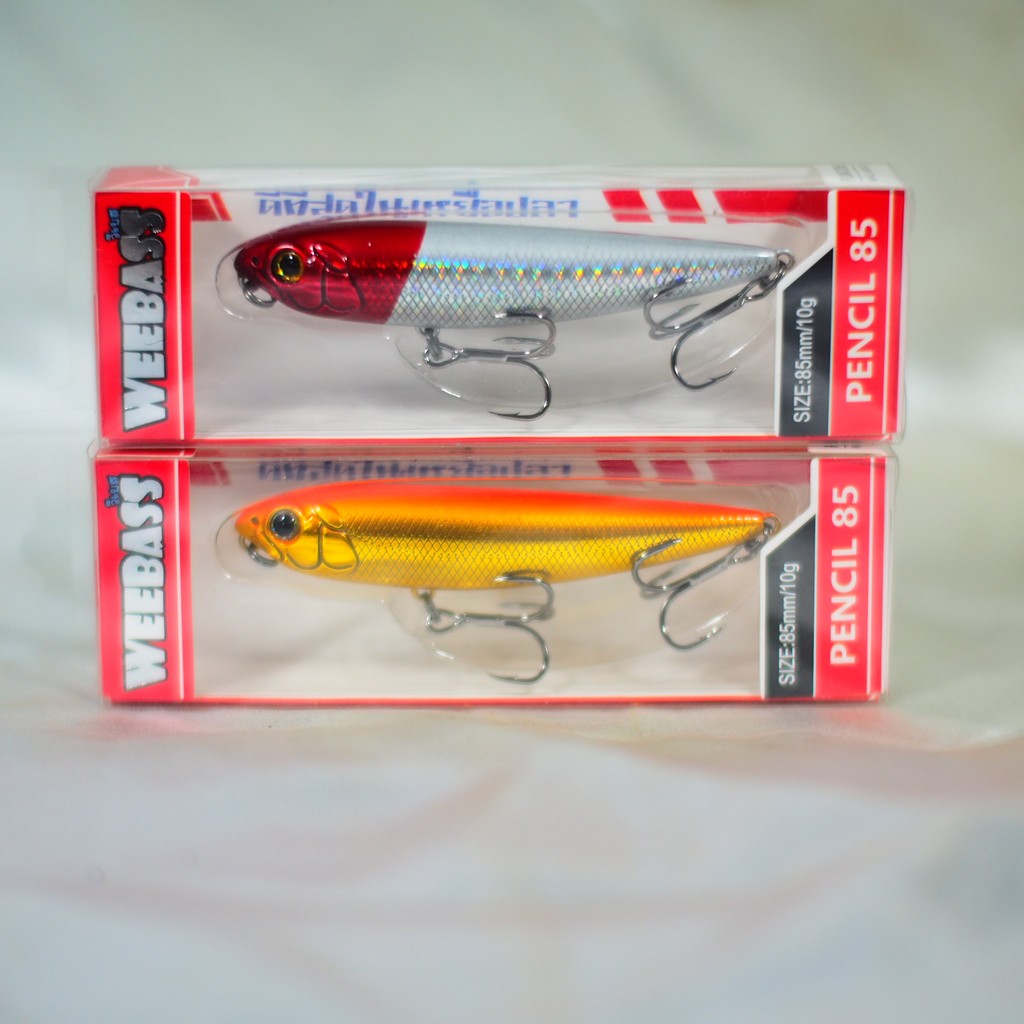 weebass เหยื่อปลั๊ก รุ่น Pencil 60/85 mm คละสี เหยื่อปลอมตกปลา อุปกรณ์ตกปลา