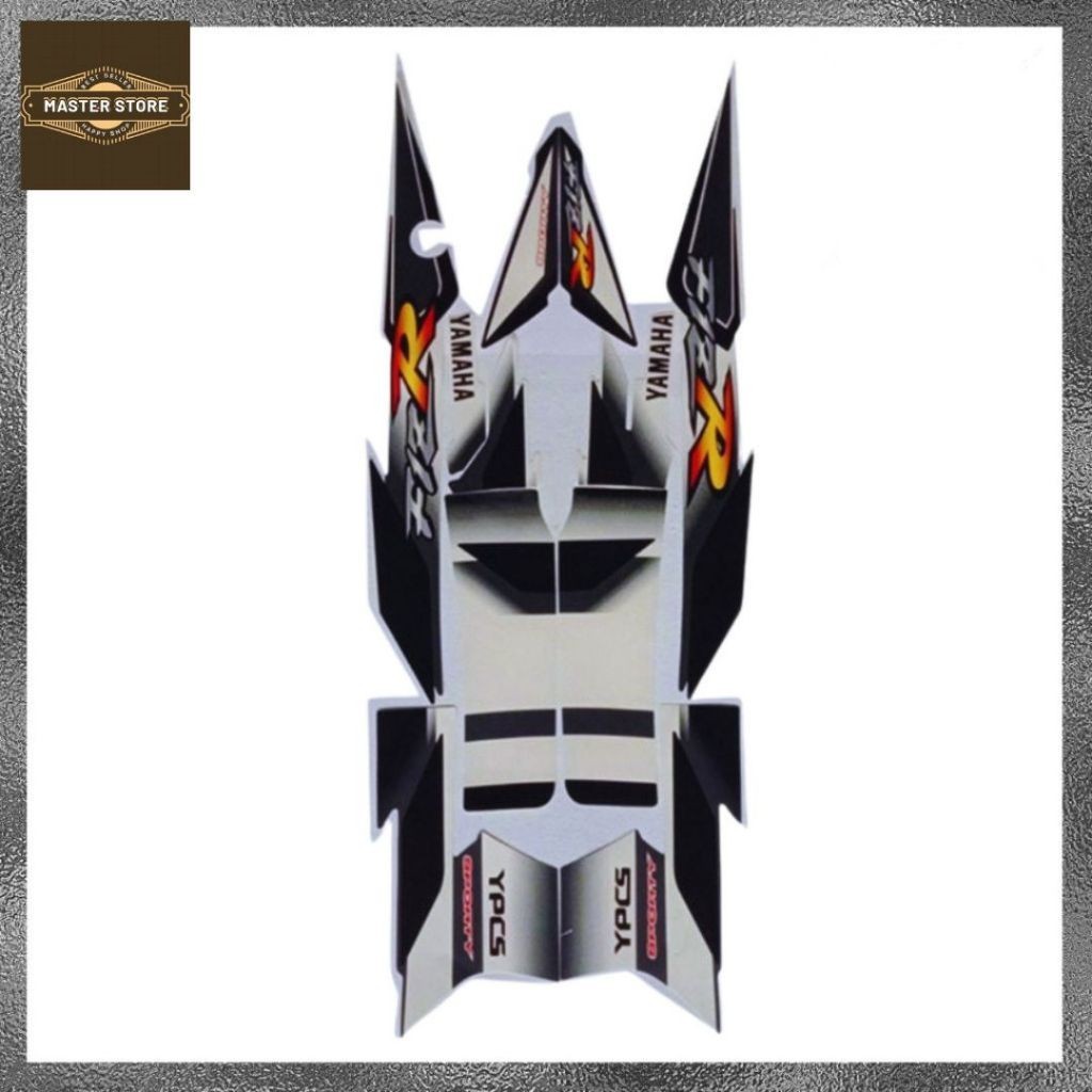 Yamaha F1ZR 2002 สีดํามาตรฐาน Striping สติกเกอร์ที่ดีที่สุด Yamaha F1ZR 2002 Body List Standard Stri