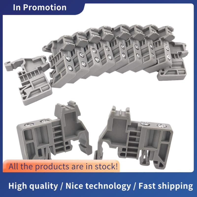 E/uk Din Rail Terminal Blocks End Stopper Bracket สีเทา,ขั้วต่อบล็อกขั้วต่อ (แพ็ค 100 ชิ้น)