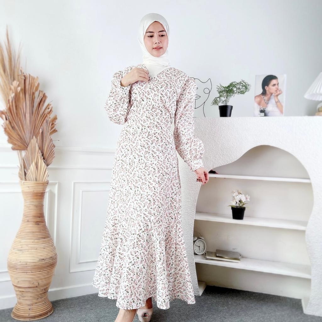 ZETERINDO - ZEC KENITA RAMPEL DRESS TOP / Akasa Dress / AMEL FISHTAIL / เสื้อผ้าผู้หญิงมุสลิม