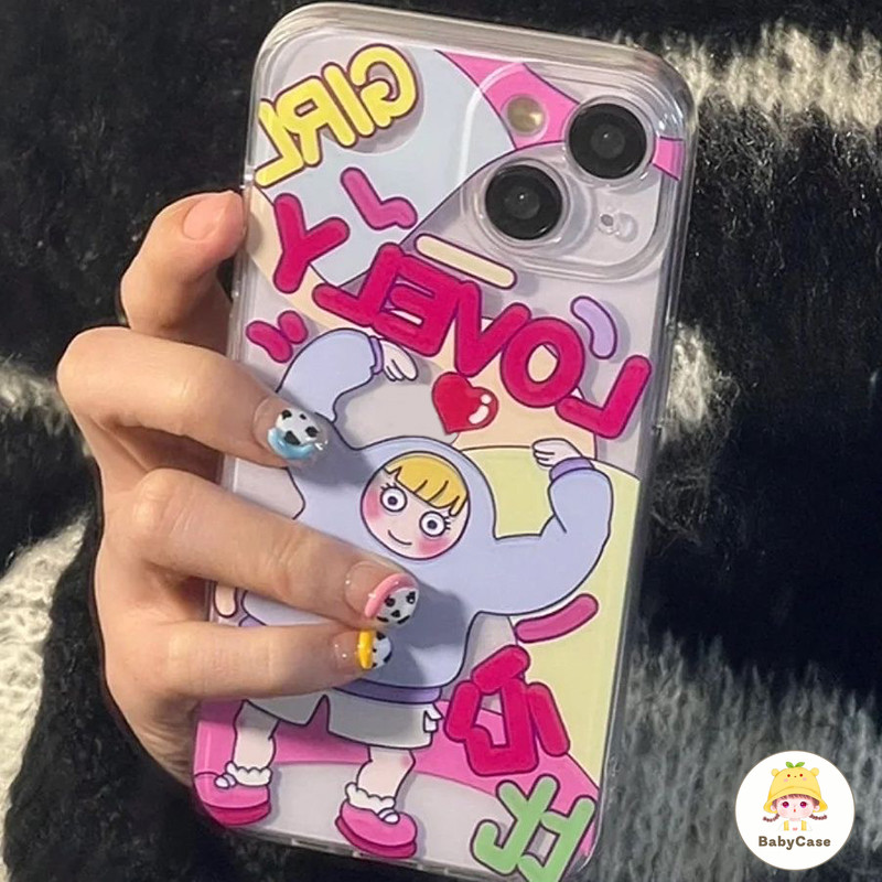 เคส Samsung A05 A13 A06 A14 A05S A12 A15 A03 A04 A23 A51 A50 A53 A33 A54 A34 A24 A32 A20 A04 A30 สาวสวยตลกน่ารักปกอ่อน