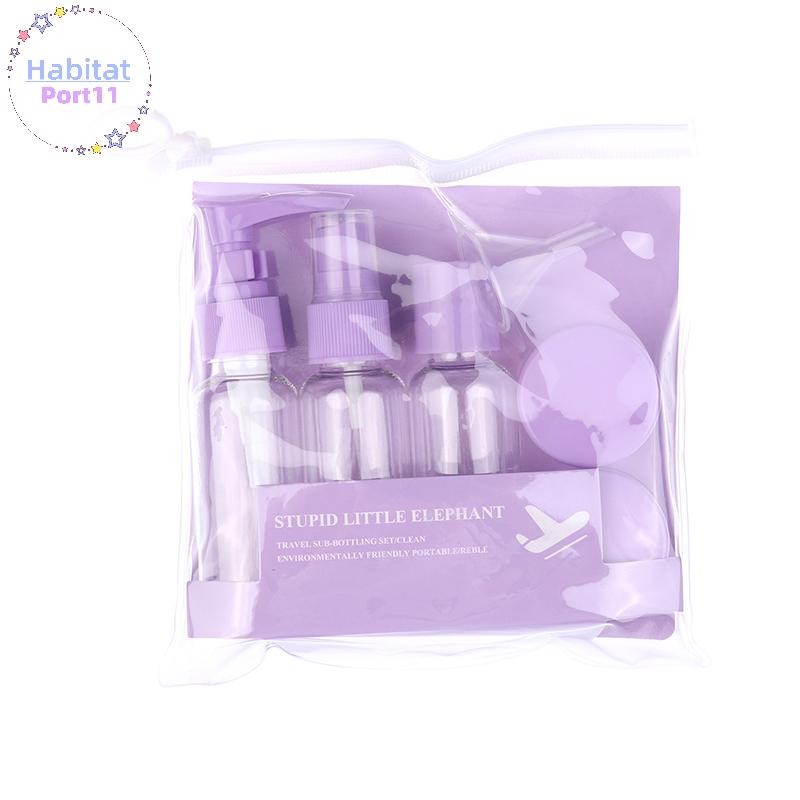 Habitatport Travel Bottles Kit แบบพกพาแยกตัวอย่างเครื่องสําอางขวดเปล่าชุด Skincare Water Lotion แชมพูครีม th