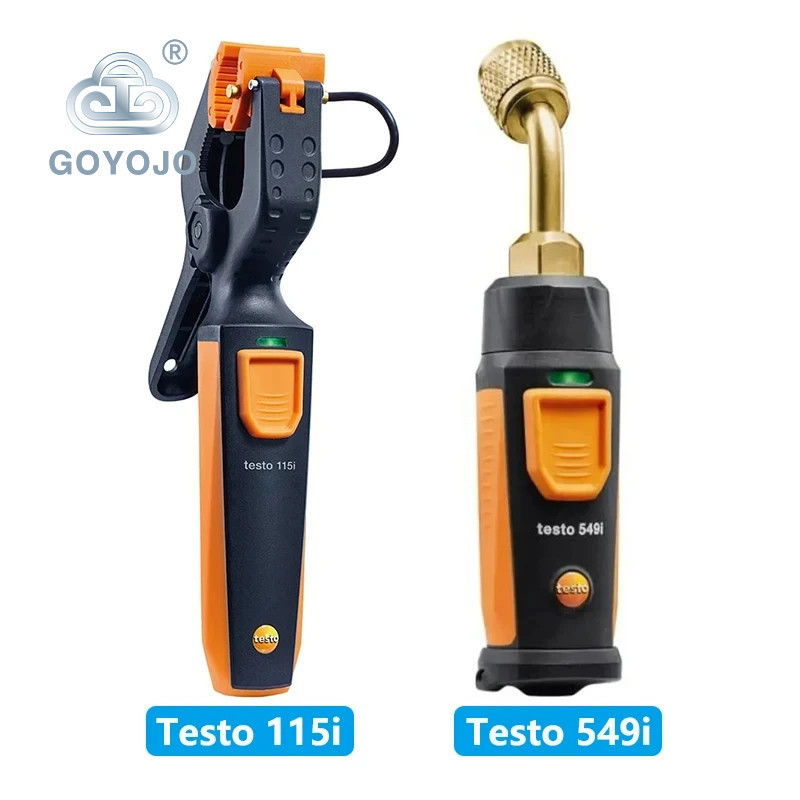 เครื่องวัดความดันสูงแบบดิจิตอล Manifold และเครื่องวัดอุณหภูมิแบบหนีบท่อดําเนินการผ่านสมาร์ทโฟน 549i 