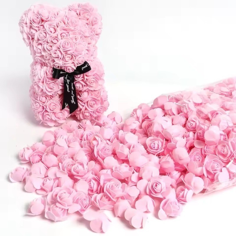 480 ชิ้น PE โฟม Rose หัวดอกไม้ประดิษฐ์สําหรับงานแต่งงานวันเกิดตกแต่งบ้าน DIY หมี Rose ของขวัญวันวาเลนไทน์
