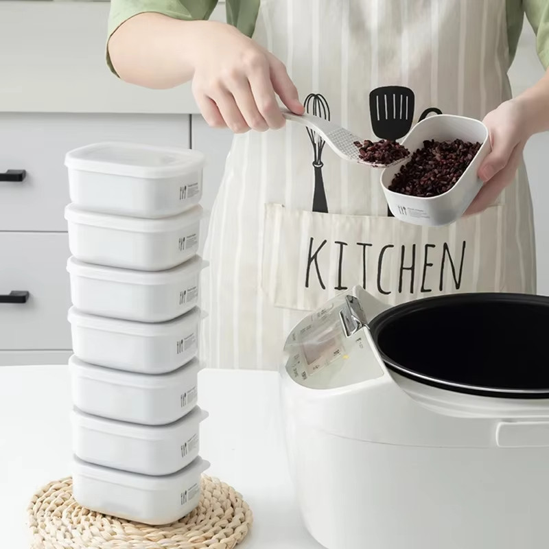 10 ชิ้นกล่องเก็บข้าว, พลาสติกเกรดอาหาร, ต้านเชื้อแบคทีเรีย, ตู้เย็นและตู้แช่แข็งปลอดภัย, ภาชนะเก็บเฉพาะสําหรับความสดชื่นยาวนาน ราคา ถูกที่สุด ดีลบีเคเค แกลเลอรีภาพที่ 6