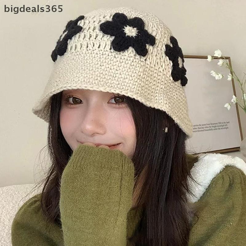 [bigdeals365] แฟชั่นใหม่อบอุ่นแฮนด์เมดแฮนด์เมดถักสีทึบหมวกขนสัตว์ชาวประมงฤดูหนาวหุ้นใหม่