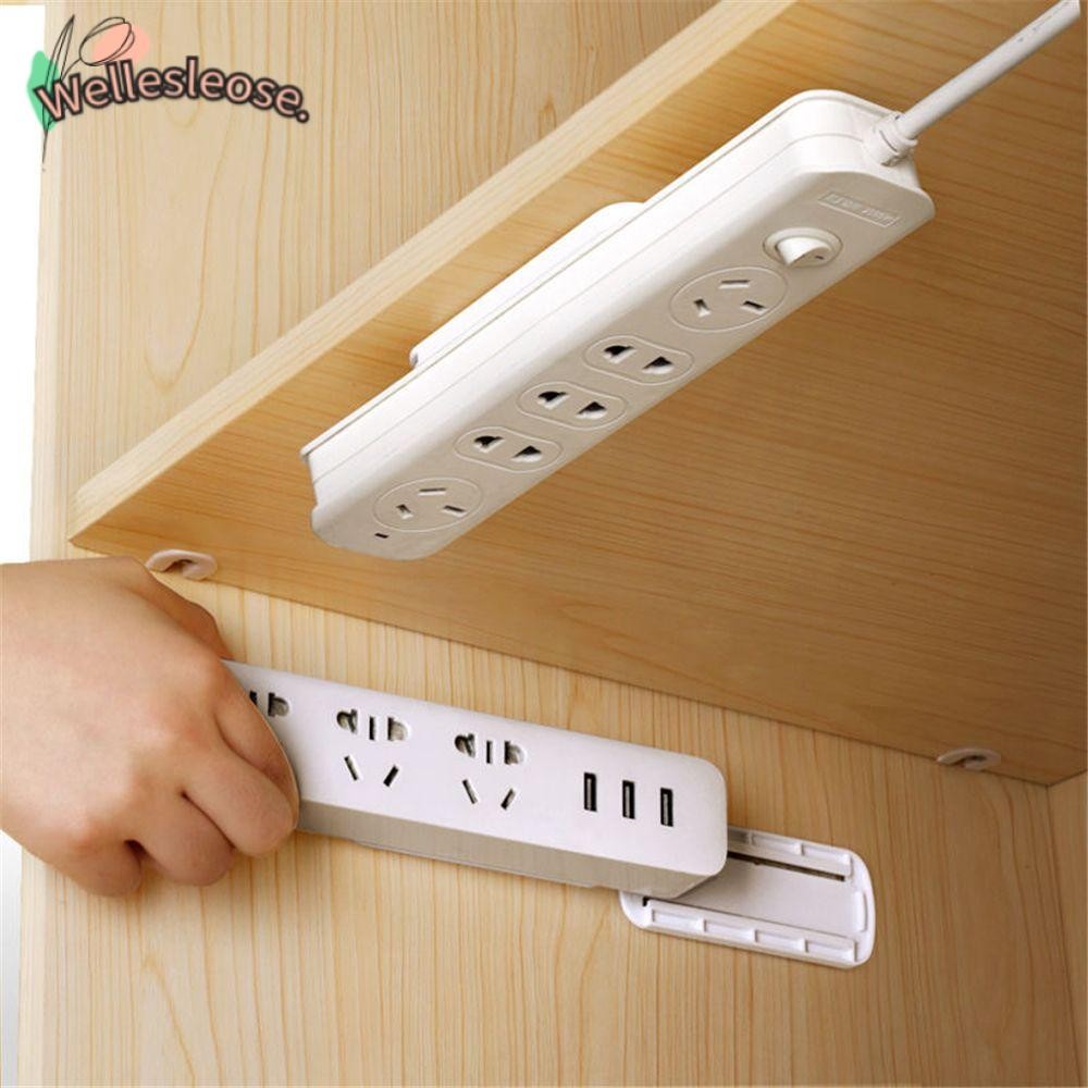 Welle Power Strip Holders Wall Fixer Home Decor Socket Holder Storage Shelf Self-Adhesive Seamless W