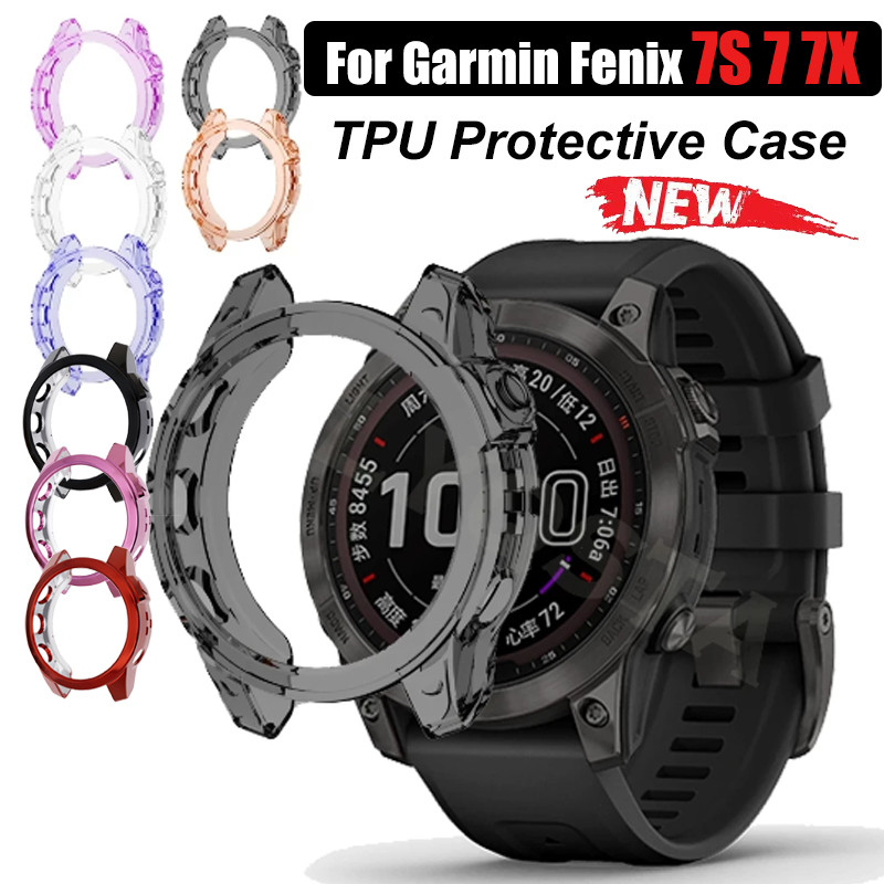 Soft TPU Protector สําหรับ Garmin Fenix 7S 7 7X สมาร์ทวอท์ช Protector กรอบฝาครอบกันชน Fenix7