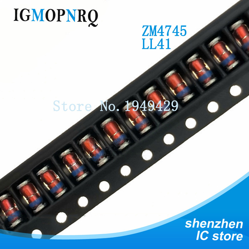 20 ชิ้น/ล็อต 1w 16v 16v ไดโอด l41 smd zener ไดโอด zm4745a zm4745