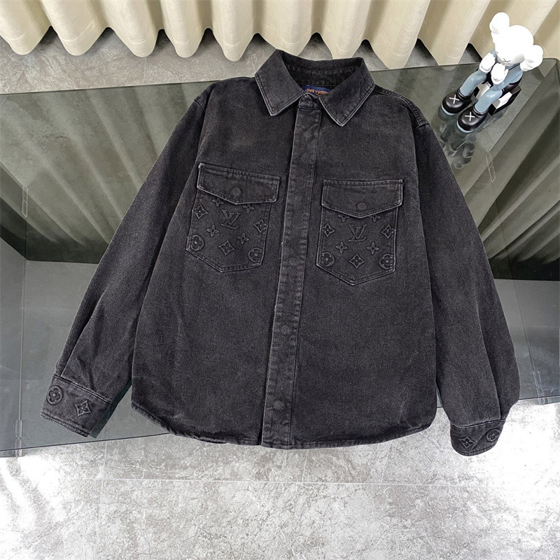 เสื้อกันหนาววินเทจแขนยาวสำหรับทุกเพศ แจ็คเก็ตDenimและCoat