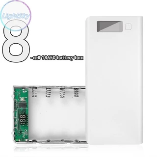 LightSky DIY 8* Dual USB สําหรับโทรศัพท์ชาร์จกล่องเก็บกรณีไม่มีแบตเตอรี่ TH