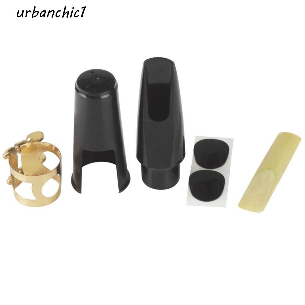 URBANCHIC แซ็กโซโฟน Mouthpiece, Dental Pad Alto/Tenor/Soprano Sax ชุดเครื่องมือ, Professional พร้อมหมวกโลหะหัวเข็มขัด Reed Clarinet Mouthpiece Woodwind