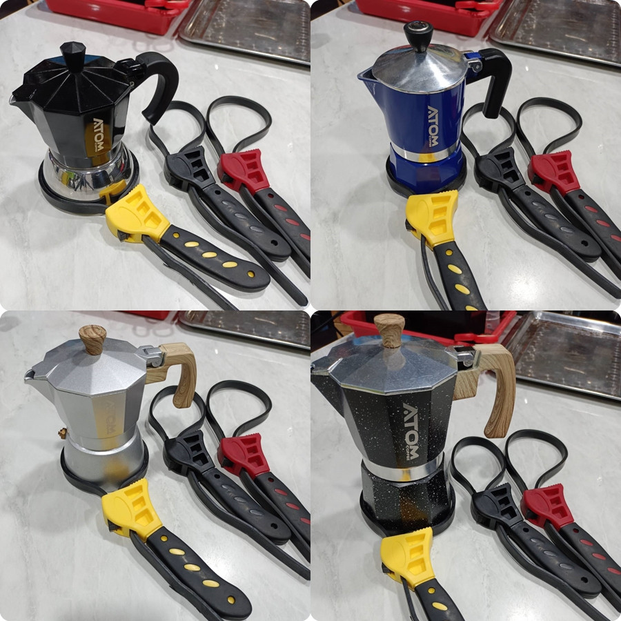 ประแจเปิด-ปิด  ที่หมุนหม้อ moka pot ใช้ได้ทุกยี่ห้อ หมุนออกยาก หมุนไม่แน่น หม้อร้อนก็เปิดได้  ของพร้อมส่งในไทย