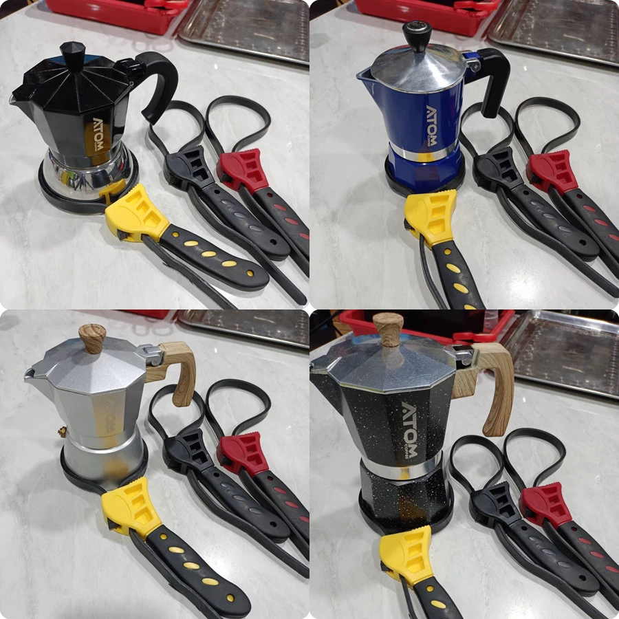 ประแจเปิด-ปิด ที่หมุนหม้อ moka pot ใช้ได้ทุกยี่ห้อ หมุนออกยาก หมุนไม่แน่น หม้อร้อนก็เปิดได้ ของพร้อมส่งในไทย