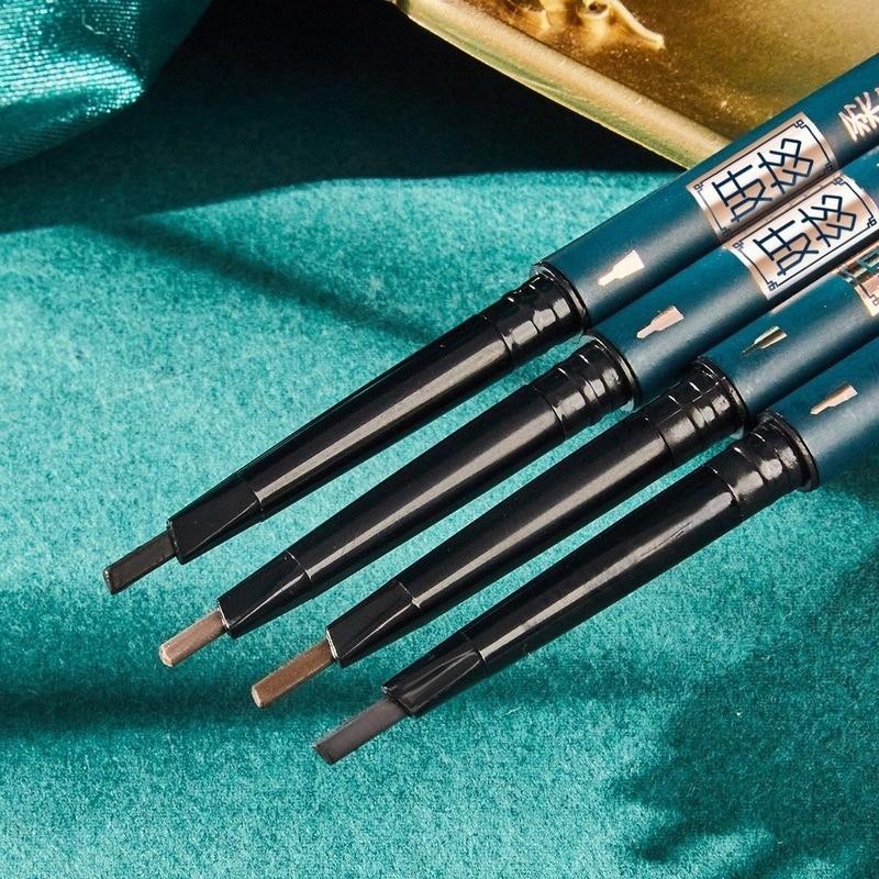 เริ่มต้นดินสอเขียนคิ้วสองหัวดินสอเขียนคิ้วบางมากติดทนนานกันน้ําและเหงื่อไม่มีรอยเปื้อนดินสอเขียนคิ้วนักร้องหญิงอาชีพดินสอเขียนคิ้วสีเขียวย้อนยุ - รูปที่ 4