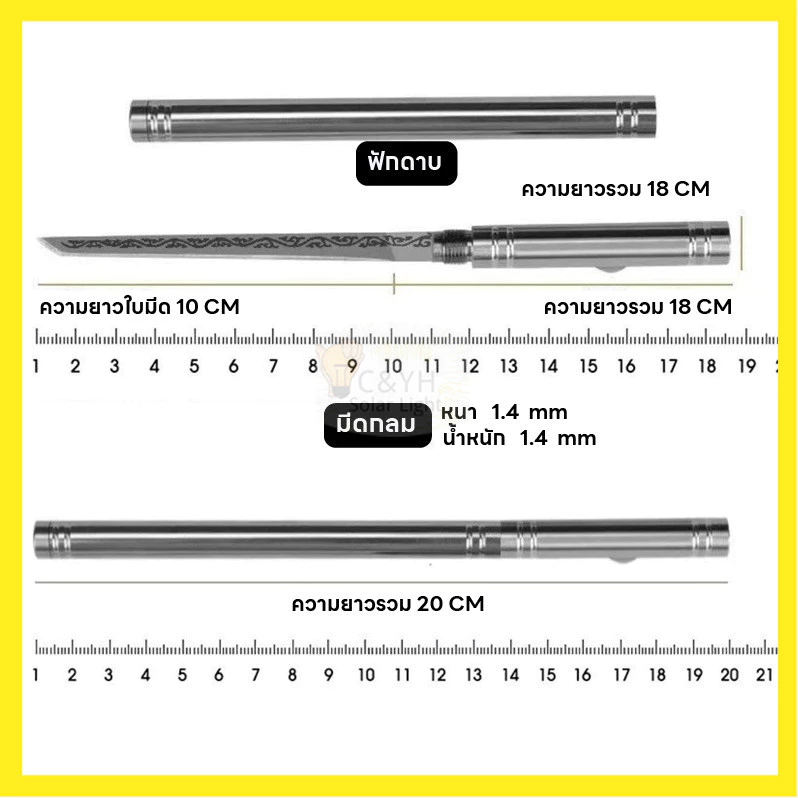 🔥จัดส่ง 24ชม 🔥 มีดทันโตะสแตนเลส เเบบพกพา มีดปอกผลไม้ หั่นผัก หั่นผลไม้   มีดอเนกประสงค์ พร้อมปลอกสแตนเลส thumbnail 10