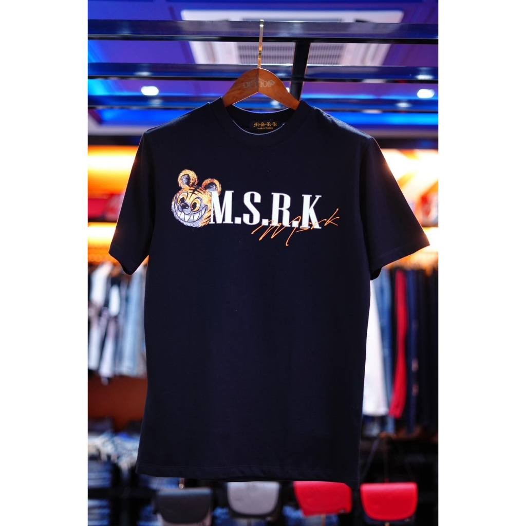 เสื้อยืดแขนสั้นพิมพ์ลายผ้าฝ้ายคอกลมลายการ์ตูน Tiger MSRK S-5XL