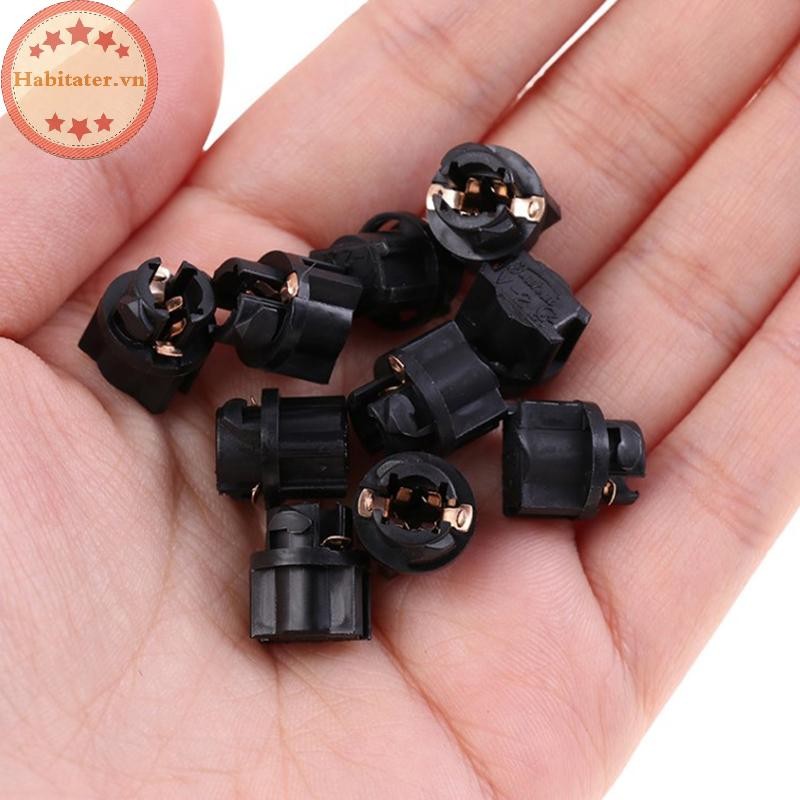 TATER 5 ชิ้นไฟสัญญาณ T5 Led Twist Socket Panel Light Socket Assembly ฐาน T5 ซ็อกเก็ตฐานหลอดไฟรถยนต์ 