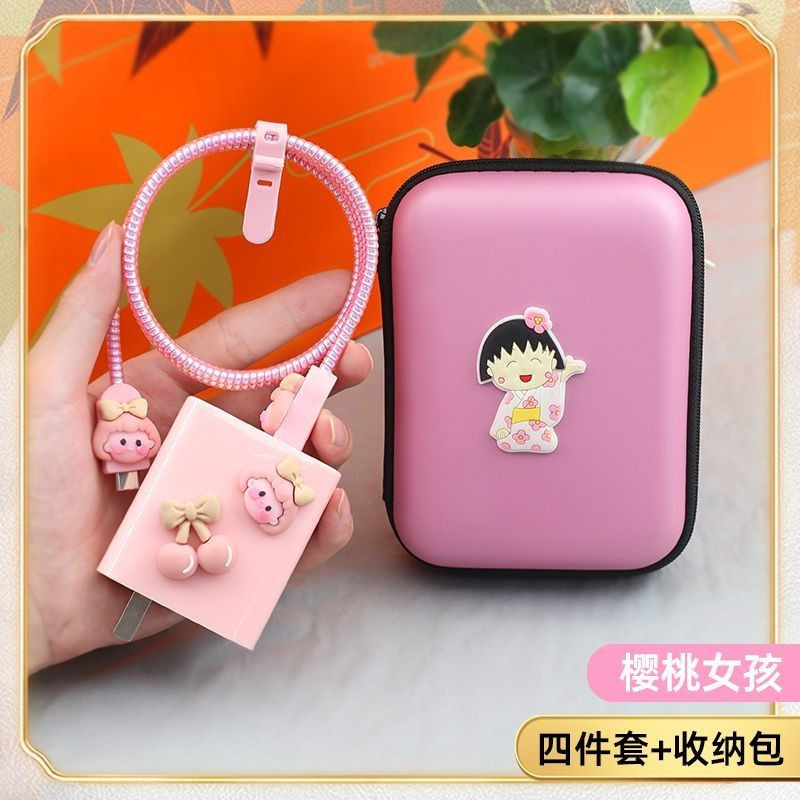 VIVO V50 Charger Protector 90W Charger พร้อมกระเป๋าเก็บสายทนทาน USB Type C Winder สายการ์ตูนที่มีสีสันเชือกไขลาน Anti-Break แขนป้องกัน - รูปที่ 7