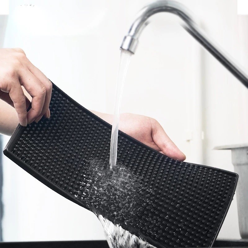 แผ่นรองบาร์ แผ่นยางกันลื่น แผ่นยางรองชงกาแฟ แผ่นรองเคาเตอร์บาร์ บาร์แมท แผ่นรองแก้วน้ํา Bar Mat - รูปที่ 2