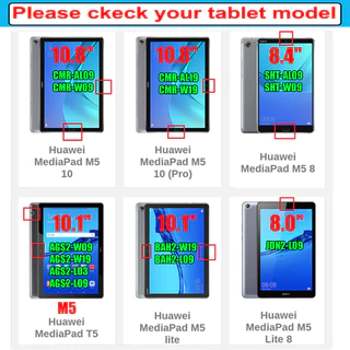 สําหรับ Huawei MediaPad M5 10 Pro 10.8 "M5 Lite 10.1 " 8.0 นิ้ว M5 8 8.4 นิ้วแม่เหล็กพลิกป้องกันกรณี Slim น้ําหนักเบา PU หนัง JDN2-L09 SHT-AL09 CMR-W09 CMR-W09 CMR-W09/W19