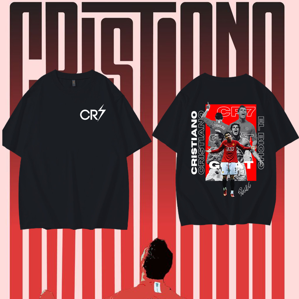 Cristiano Ronaldo CR7 เสื้อยืด Ronaldo T-shirt เสื้อยืดผ้าฝ้ายแบบใหม่ t-shirt