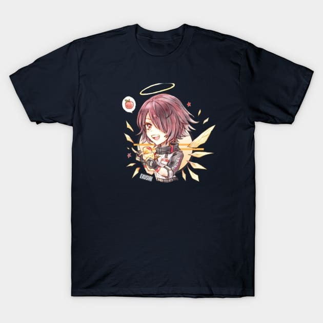 เสื้อยืด Vintage Arknights Chibi Exusiai T-Shirt แท้ Cotton 100% น่ารัก สวยๆ ดับกลิ่น+ต้านเชื้อ