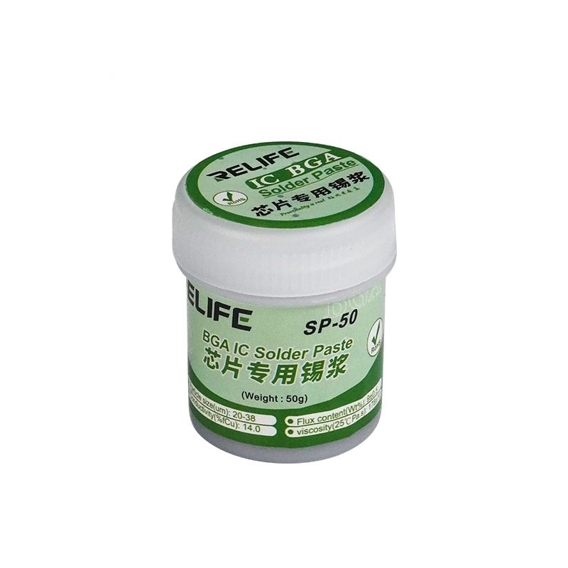 ตะกั่วเหลว BGA IC Soldering Paste องศา158℃ RELIFE รุ่น SP-50