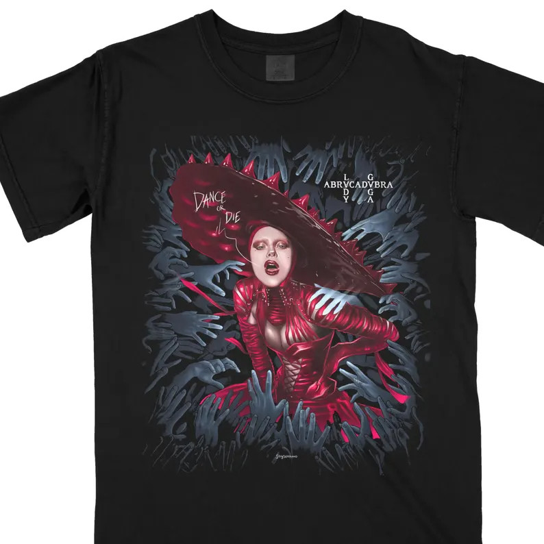 Lady Gaga เสื้อยืด Lady Gaga Lady Gaga The Mayhem Ball Tour 2025 เสื้อ Graphic Tee ผ้าฝ้าย 100% เสื้