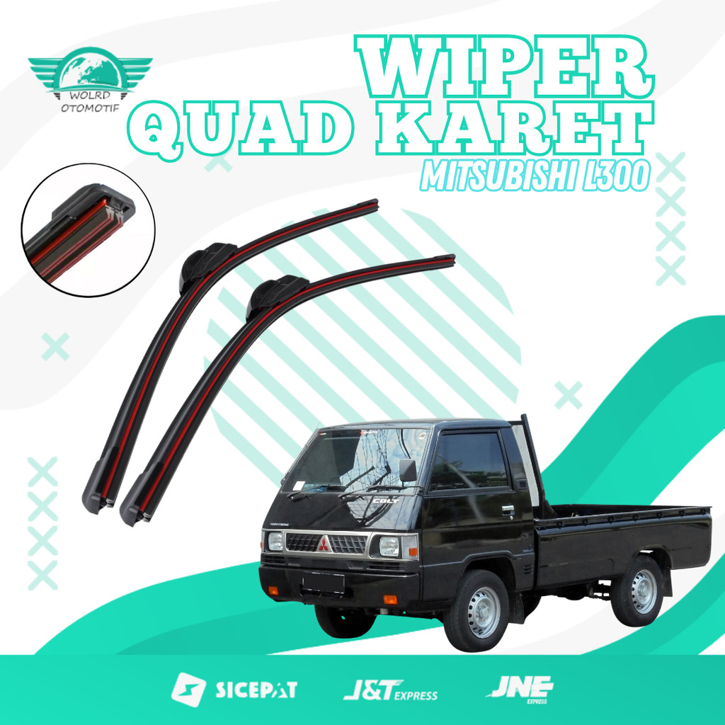 Mitsubishi L300 Pickup Frameless Quad Blade ที่ปัดน้ําฝนรถยนต์ 1 ชุดซ้ายขวา W601