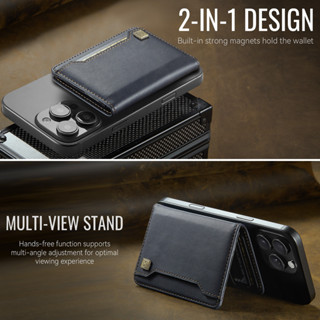 กระเป๋าสตางค์กระเป๋าหนังแม่เหล็กเหมาะสําหรับ IPhone 16 Pro M…