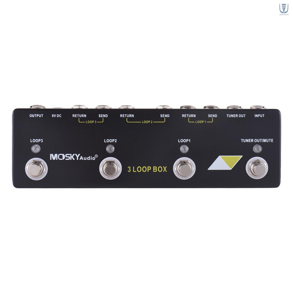 Fast Ship MOSKYAUDIO 3 Loop Box Guitar Effect Pedal with Channel Selection True Bypass Guitar Effect