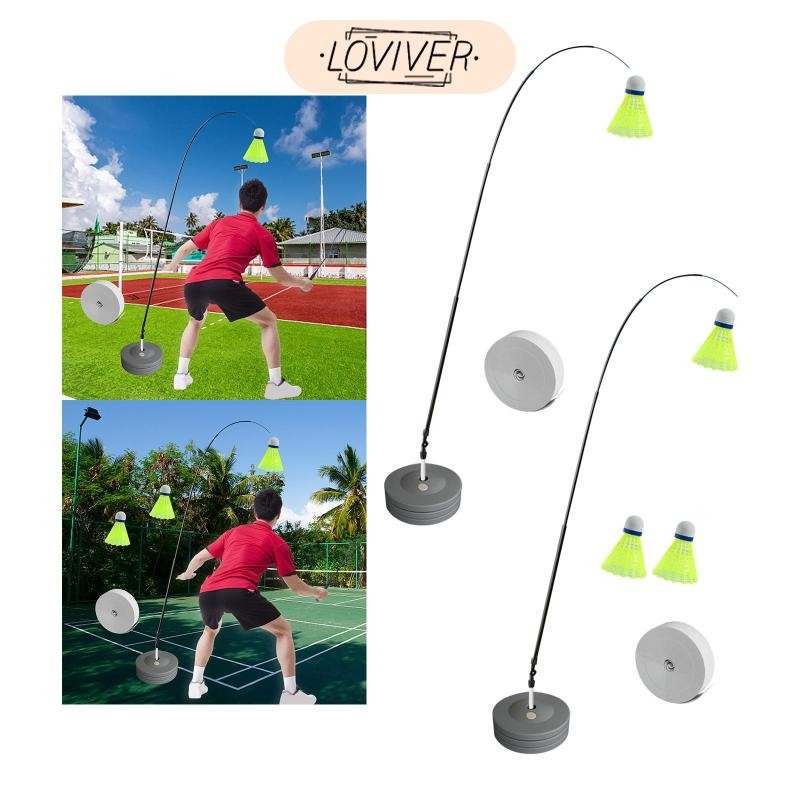 แบดมินตัน โซโล อุปกรณ์ออกกําลังกายเครื่องมือฝึกตัวเองแบบพกพาอุปกรณ์เสริมรถไฟปรับได้ด้วยตัวเองสําหรับเด็ก