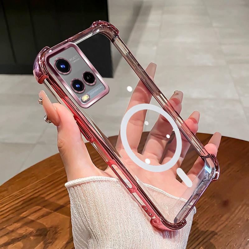 กันกระแทกCase สําหรับ Vivo Y21 2021 Y21S Y33S 4G เคสโทรศัพท์ 2025 ใหม่การออกแบบแม่เหล็กความงามกรณี SZ15