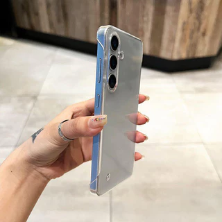 เคสโทรศัพท์โปร่งใสป้องกันกล้องบางเฉียบไร้กรอบใหม่ For Samsung A06 A55 A05 A15 A05S A12 A54 A14 A13 A54 A23 A52 4G 5G