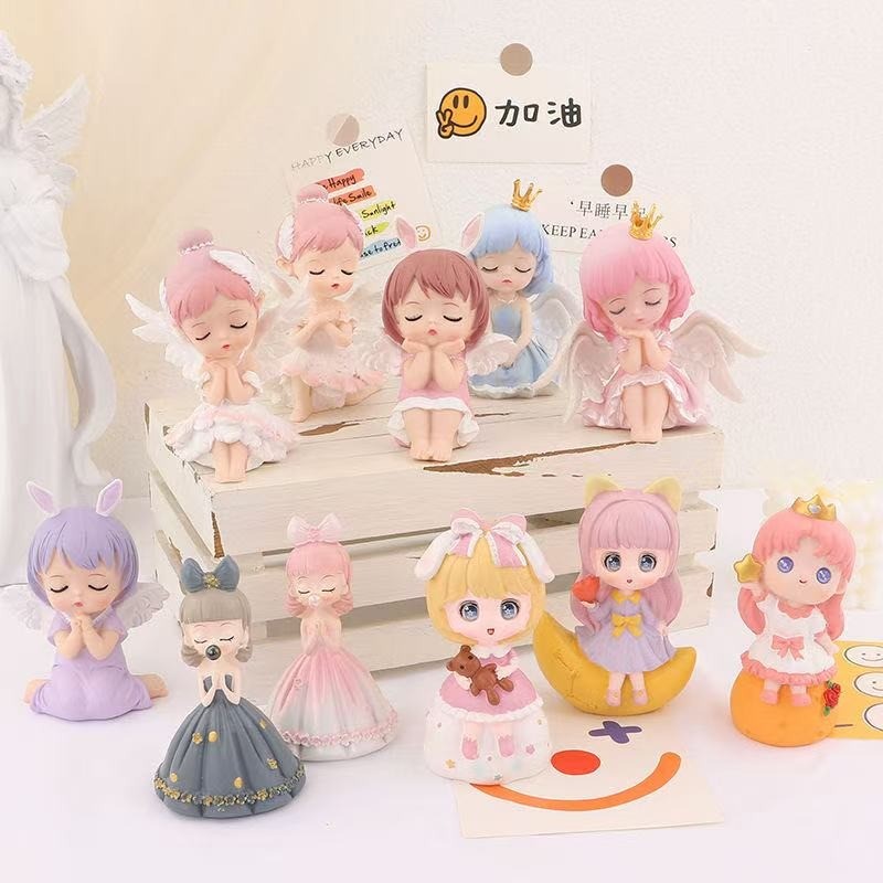 เครื่องประดับตกแต่งเค้กธีมเจ้าหญิงชุดปาร์ตี้เจ้าหญิงการ์ตูนน่ารัก
