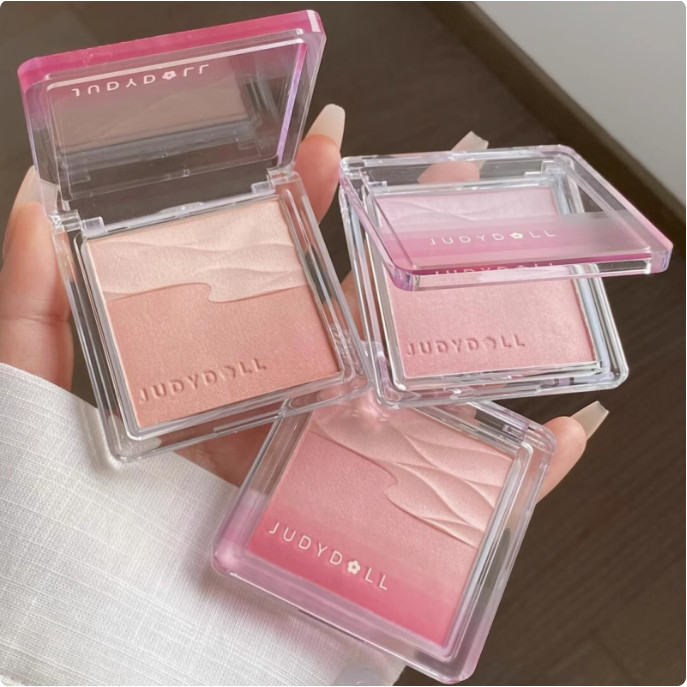 Judydoll 2-in-1 บลัชออนเนื้ออบ สองสี Matte Expansion & Satin Glow Highlight ปรับรูปหน้า 3D