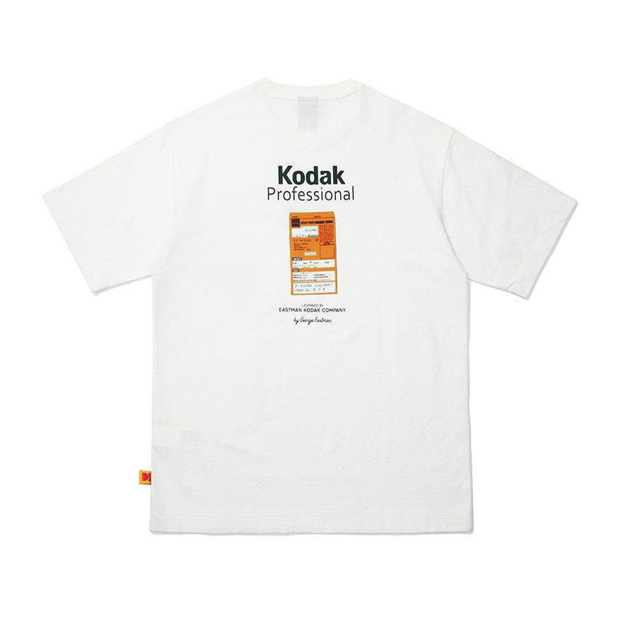Kodak Kodak 25 สไตล์ใหม่ผู้ชายผู้หญิง All-Match Top เสื้อยืดแขนสั้นคอกลมผ้าฝ้ายแท้