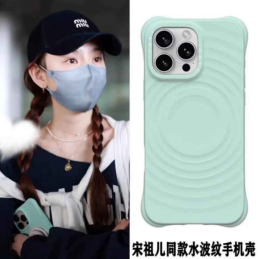 TiFY ซิลิโคนเหลว WAVE พร้อมเคสแม่เหล็กสําหรับ iPhone 16 15 14 13 12 11 Pro Max Plus Case เคสกันกระแท