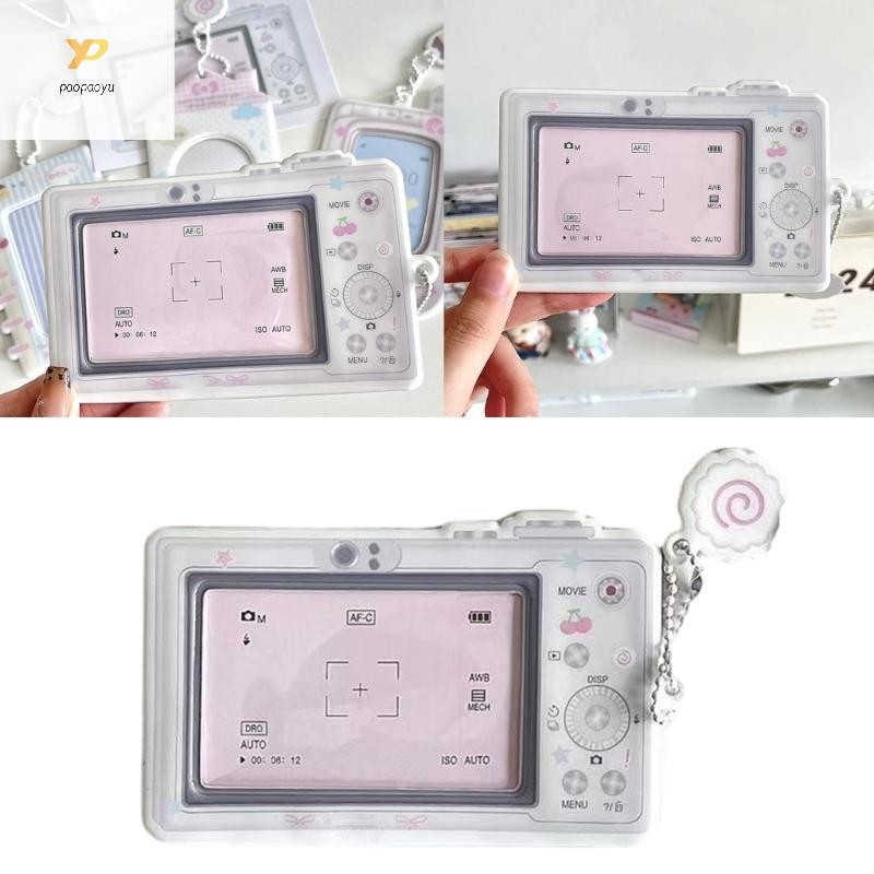PPY การ์ตูน Photocard ผู้ถือ 3 นิ้ว PVC Card Sleeve Bus Card นักเรียนผู้ถือบัตรสําหรับผู้หญิงสาวนักเรียนพวงกุญแจกระเป๋า Pend