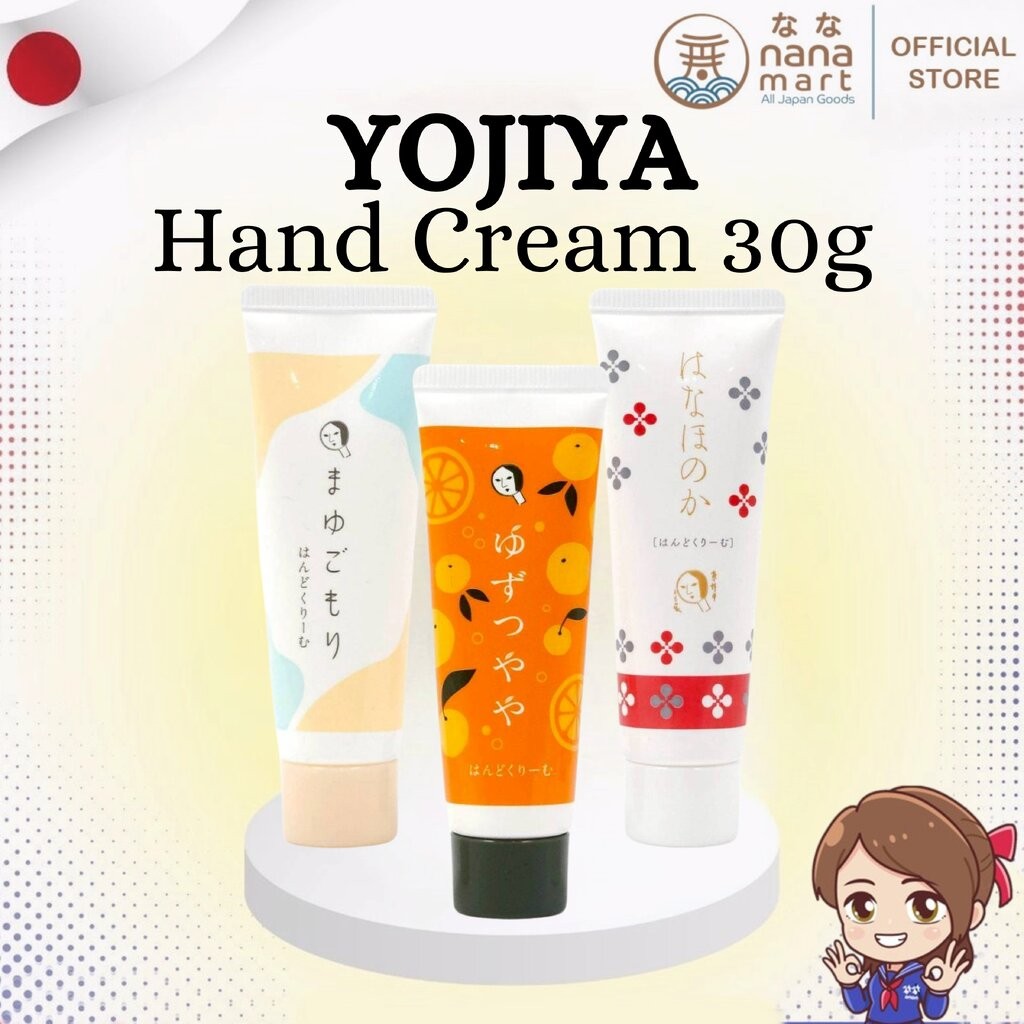 ครีมทามือ Yojiya Hand Cream Yuzu Tsuya / Mayugomori / Hanahonoka ขนาด 30g