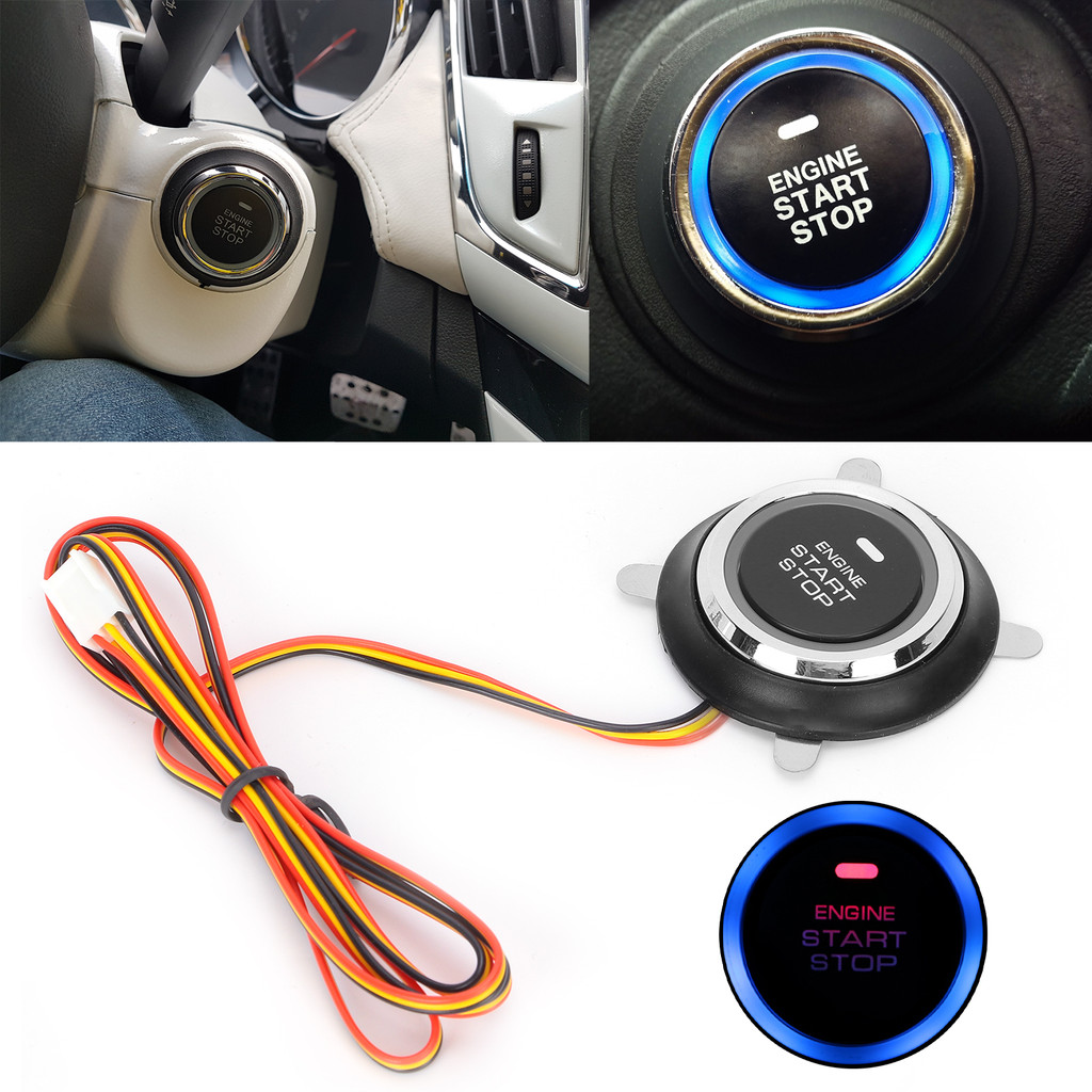 TMA ~ 12V Engine Start Stop Push Button Universal Keyless Entry สวิตช์สตาร์ทจุดระเบิดสําหรับรถยนต์