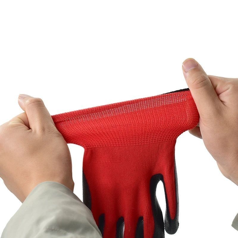 (ยกโหล) (12คู่) ถุงมือเคลือบยาง ถุงมือทำงาน ทำสวน กันลื่น กันบาด ถุงมือยาง ถุงมือกันของมีคมบาด ถุงมือช่าง พร้อมส่ง - รูปที่ 5