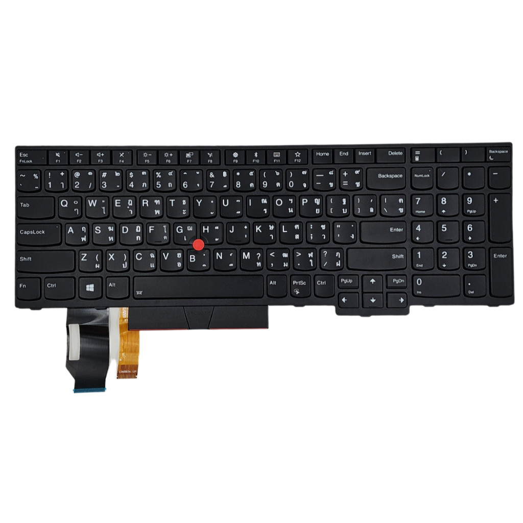 แป้นพิมพ์แล็ปท็อปใหม่สําหรับ Lenovo ThinkPad E580 E585 E590 L580 P52 P53 P73 T590 ไม่มี backlit แป้น